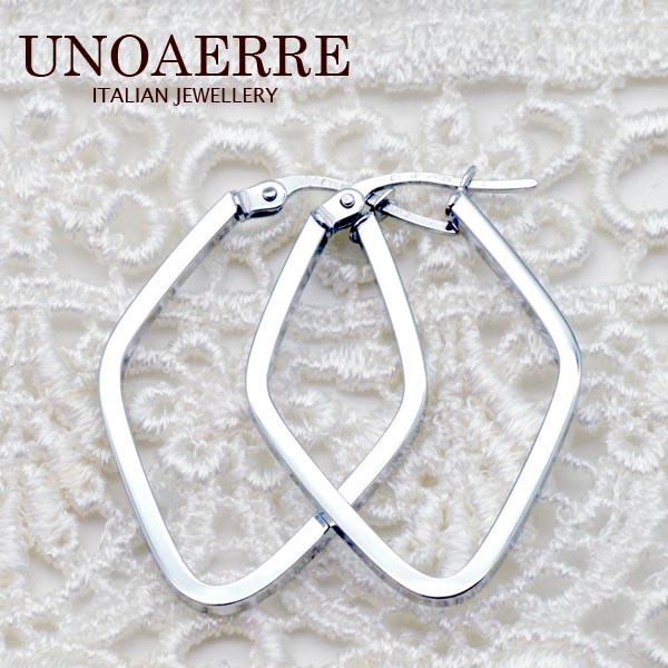 UNOAERRE ウノアエレ【UNOAERRE】K18ホワイトゴールド フープピアス