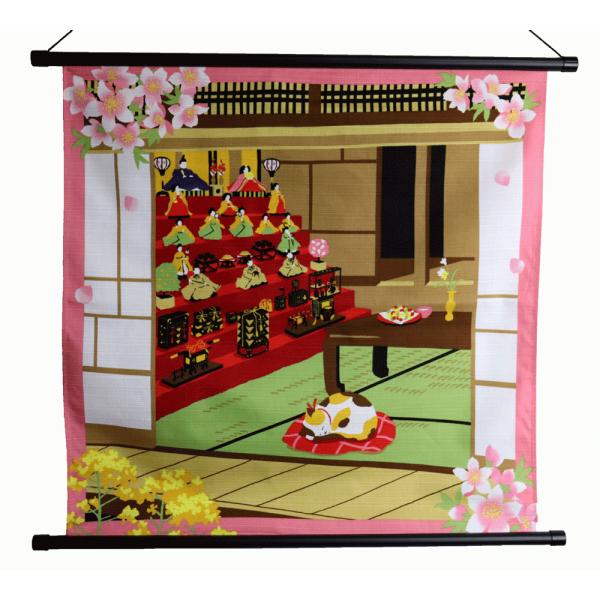 ◆ 布製で季節にあわせて飾れるタペストリーです。玄関やリビング、オフィス、店舗などに、季節のインテリアとして飾っていただきますと、四季が楽しめます。贈り物にも喜ばれると思います。箱はありませんが、ギフト包装は無料でさせていただきます。※棒と...