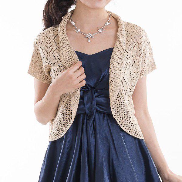 aurora(ファッション) 日本製ラメ編みボレロ : アウローラ フォーマル  