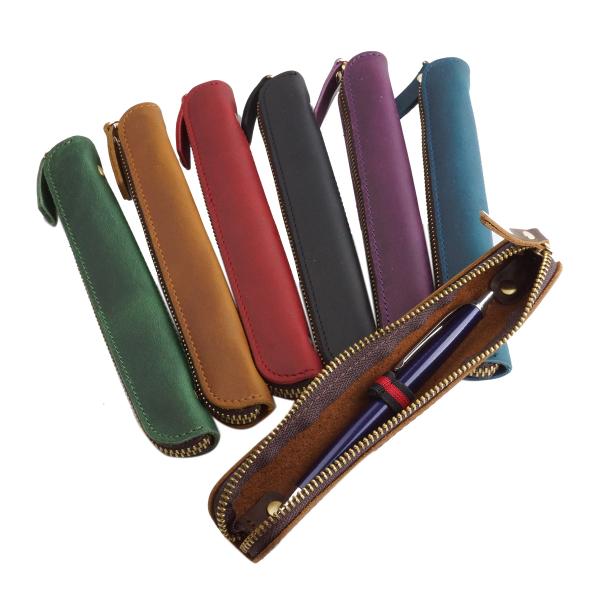 ペンケース 1本差し 本革 万年筆 ボールペン マルチケース おしゃれ