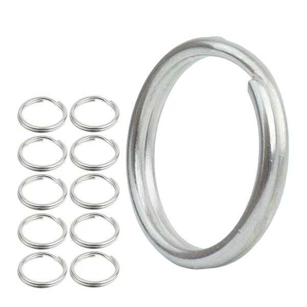 二重リング キーリング 10個セット ステンレス 外径12mm 内径10mm 二重
