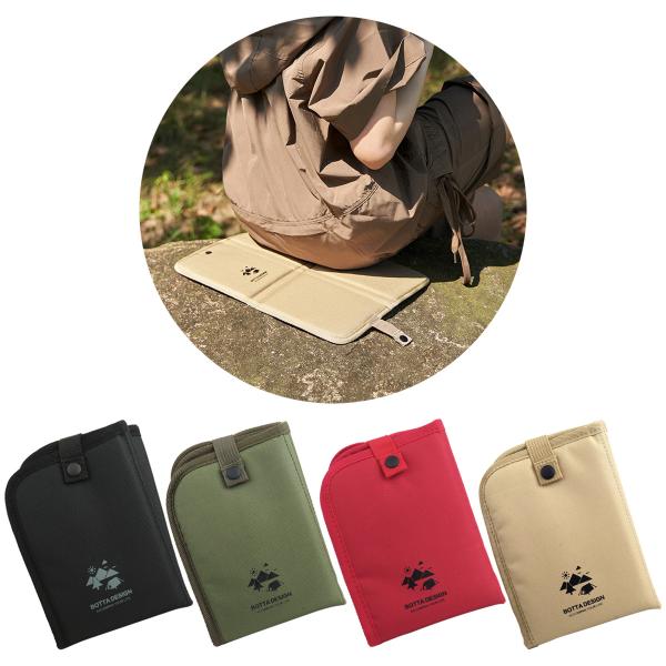 商品詳細サイズ：約34.5cm×約25cm　　　　約17.5cm×約12.8cm(折りたたみ時)厚さ：約1cm　　　約3.3cm(折りたたみ時)重量：約75g材質：ポリエステル製造国：中国※濡れた地面で長時間使用されると水が染みる可能性がご...