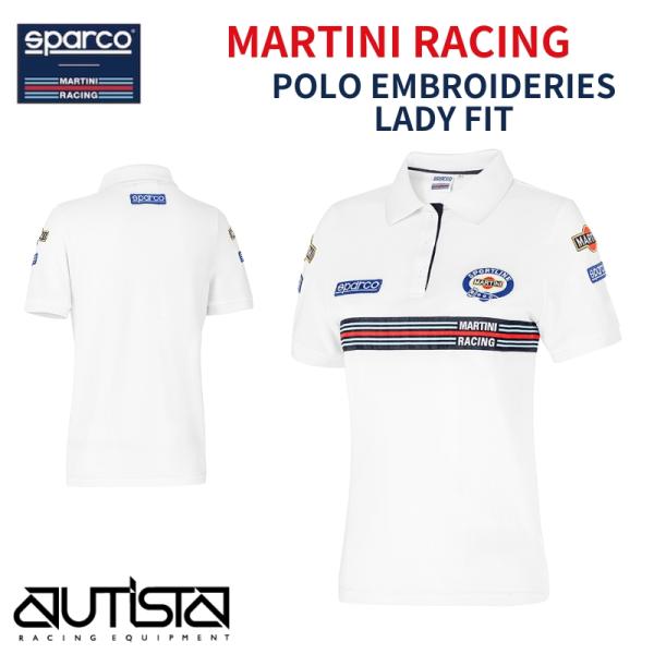 Sparco MARTINI RACING POLO EMBROIDERIES LADY FIT スパルコ マルティニ レーシング ポロシャツ エンブロイダリーズ レディース 2024年NEWモデル