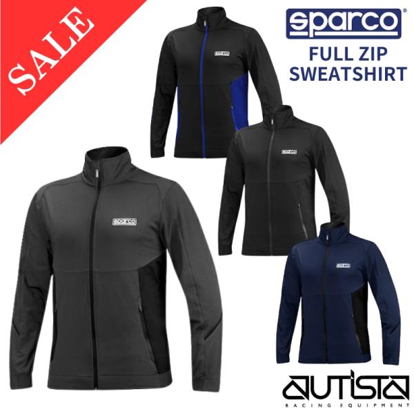 【SALE】スパルコ フルジップ スウェットシャツ Sparco FULL ZIP SWEATSHIRT チームウェア トップス