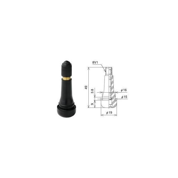 ＴＲ-４１４ＣＬスナップインバルブＰＡＣＩＦＩＣ（パシフィック）1袋（４個入）エアー漏れ防止(キャップにゴムパッキン付)ゴムバルブTR-414(CL)