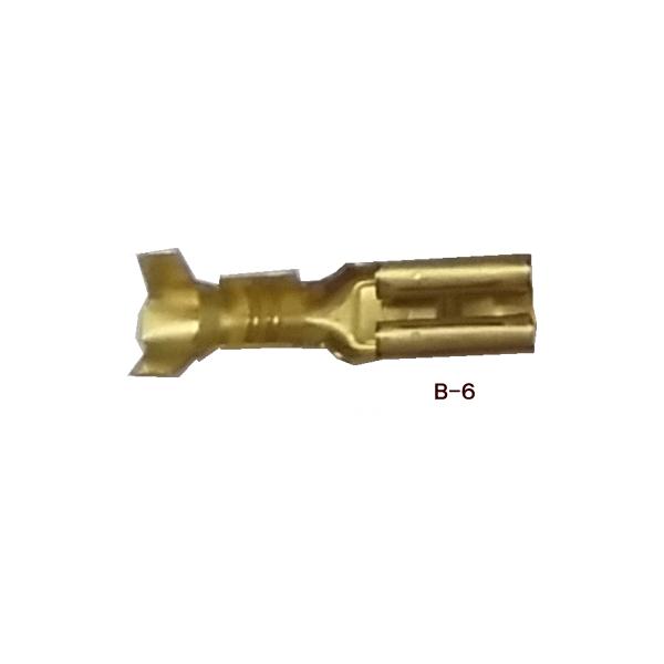 圧着配線ターミナル/110差込形ソケット（シェルセット用端子）：B-6(1袋/100個入) 日立オートパーツ&サービス  (B-6旧タイプ)B-6Sに移行