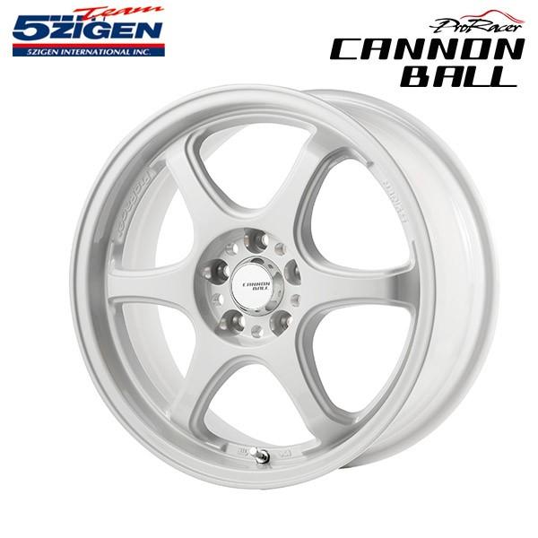5ZIGEN ホイール CANNON BALL キャノンボール ホワイト 16×6.5J 4H