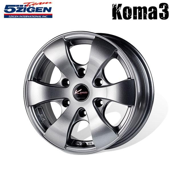 5ZIGEN ホイール Koma3 コマスリー メタルグレー キャラバン用 15×6.0J
