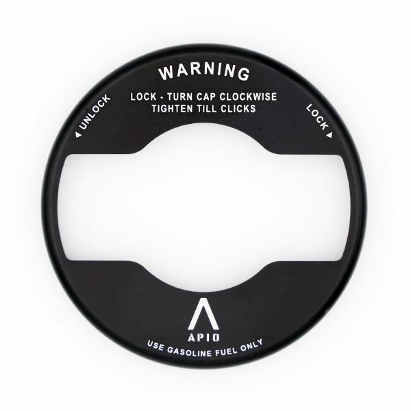 APIO アピオ ロック式ガソリンキャップ用アルミカバー ブラック 汎用 スズキ純正ロック式ガソリンキャップ（品番：89260-82M01）用