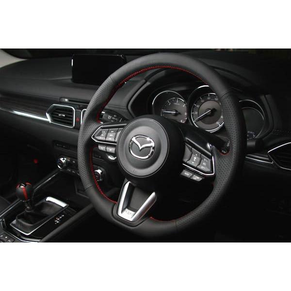 オートエクゼ AutoExe スポーツステアリングホイール 本皮 レッド