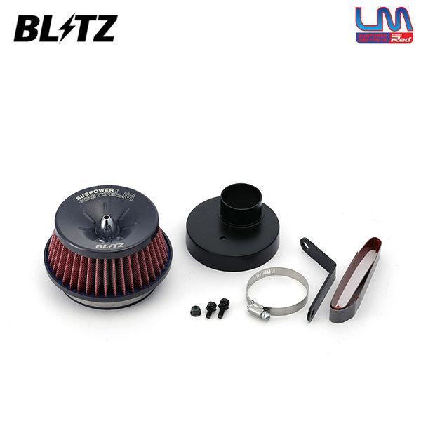 BLITZ ブリッツ サスパワー コアタイプLM レッド エアクリーナー