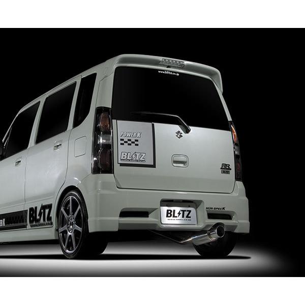 ワゴンr mh21 mh22 ターボ　マフラー　blitz スズキワゴンR MH21 MH22 ターボ車 ブリッツマフラー マフラー装着