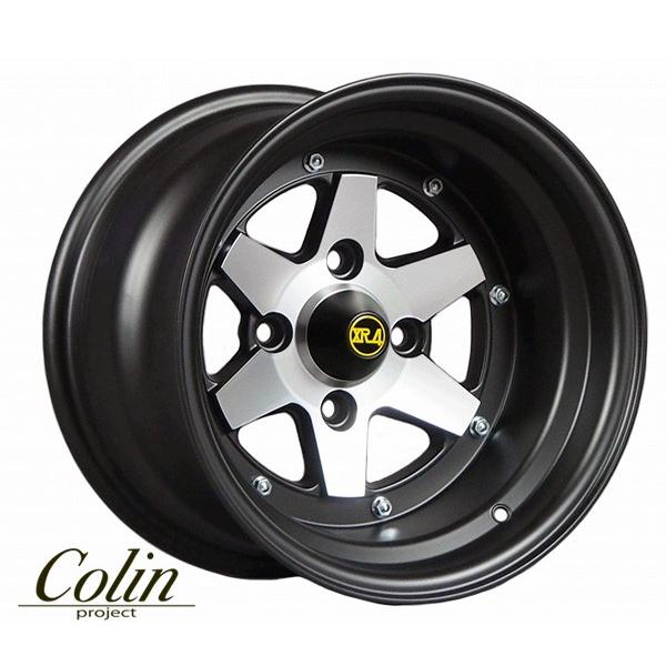 COLIN PROJECT] 旧車ホイール 1本 ロンシャン XR4 ブラックリムオール
