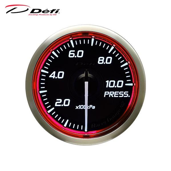 Defi デフィ Racer Gauge N2 Φ52 圧力計 0〜1000kPa レッドモデル