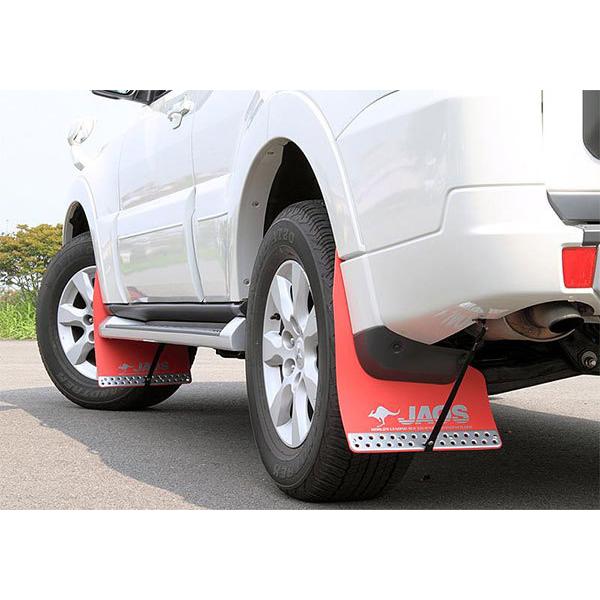 JAOS ジャオス マッドガードIII 1台分セット レッド パジェロ V83W  