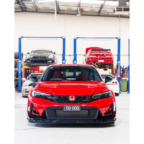 Civic Type R FL5 M＆M フロントスポイラー 運転席側 M&M フロントリップスポイラー カーボン+FRP シビック FL5 : オート
