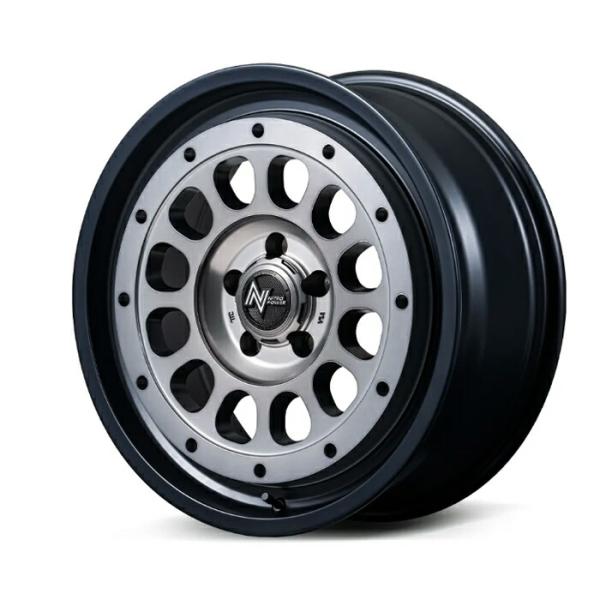 MID NITRO POWER R12 HOWITZER アルミホイール1本 12x4.0B 4H PCD100 +42 (アールジュウニハウザー セミグロススモーク/マシンドフェイス