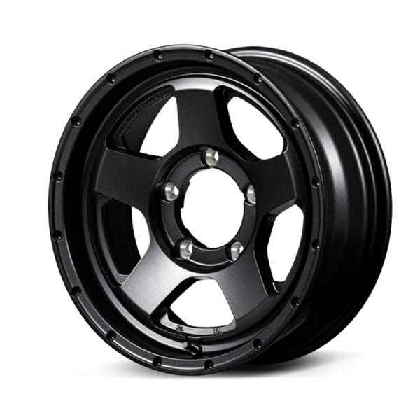 MID NITRO POWER S5 VECTOR アルミホイール1本 16x6.0J 5H PCD139.7 +0 (エスゴベクター バレルブラック(BBK)) ジムニーシエラ/ノマド