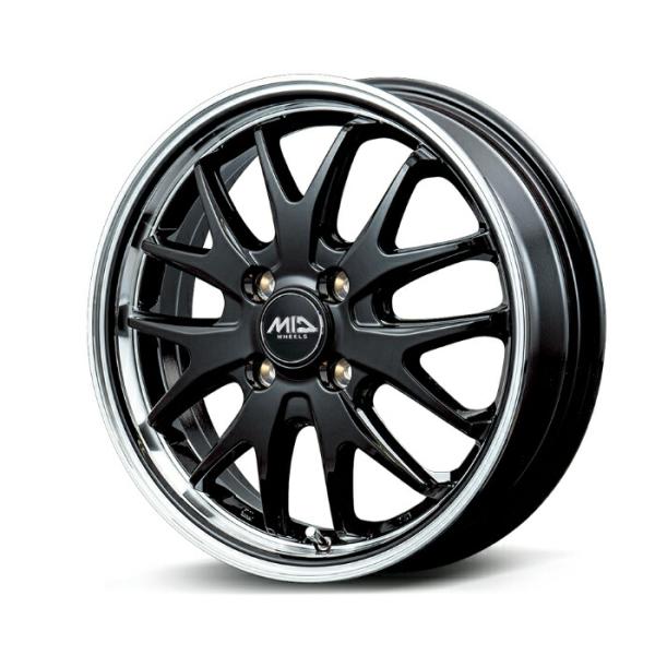 MID WHEELS EXE7 アルミホイール1本 14x4.5J 4H PCD100 +45 (エグゼ