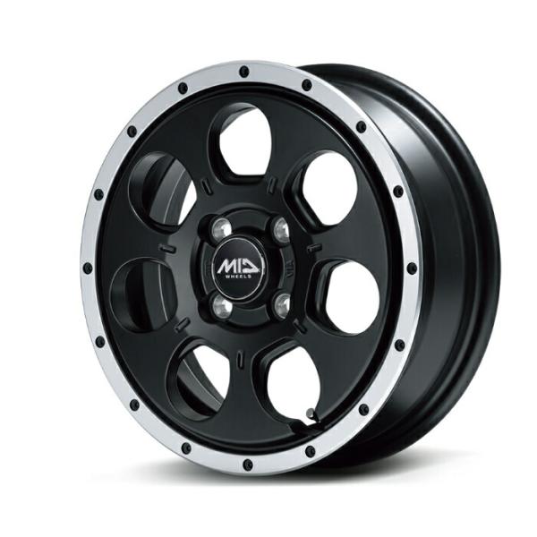 MID WHEELS WO-7 アルミホイール4本セット 15x4.5J 4H PCD100 +45
