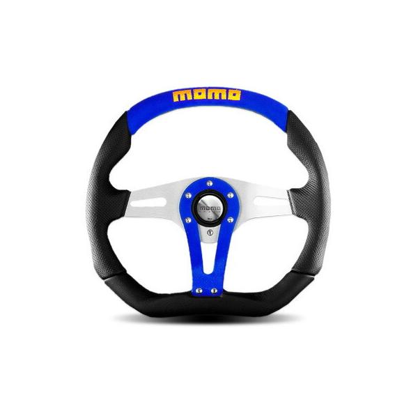 【最終値下】MOMO momo ステアリング ハンドル トレック MOMO モモ ステアリング TREK ブルー 350mm : オートクラフト