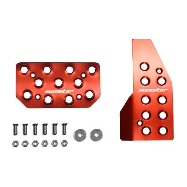 モンスタースポーツ　スポーツドライビングペダルカバー　レッドアルマイト仕上げ MONSTERSPORT[モンスタースポーツ][スポーツドライビングペダル