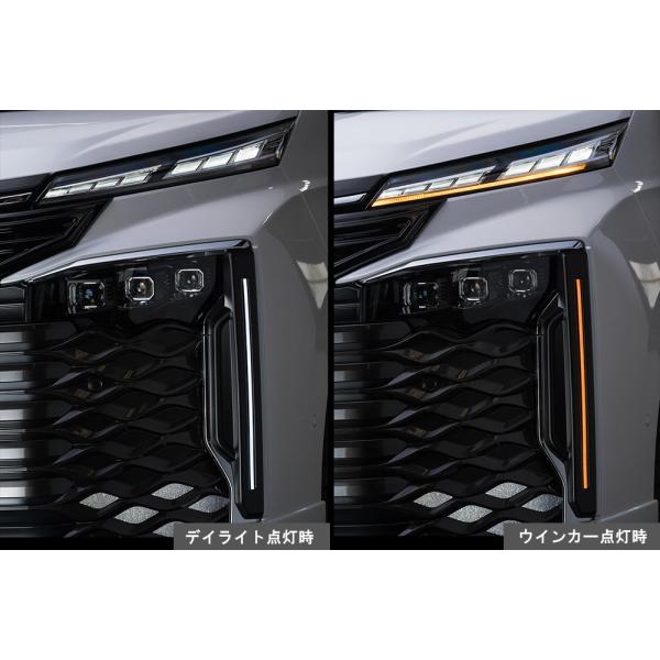 エムズスピード ノア90 デイライトウインカーつや消しブラック M'z SPEED デイライトキット つや消しブラック AES ヴォクシー 90系 R4