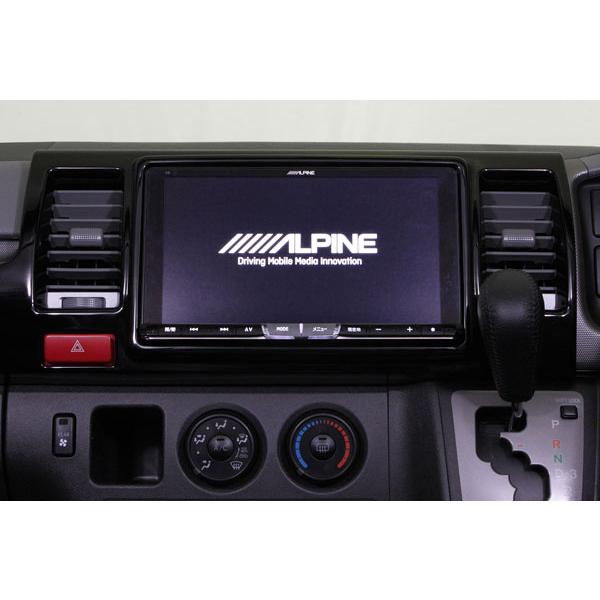 M'z SPEED アルパイン製9インチナビ取付フェイスパネルキット ピアノ