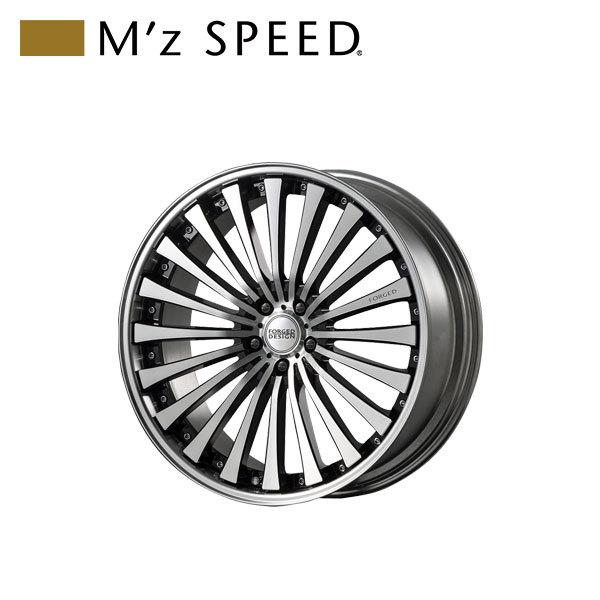 M'z SPEED FORGED DESIGN 666 22×9.5J PCD114.3 5H +40 ブラック