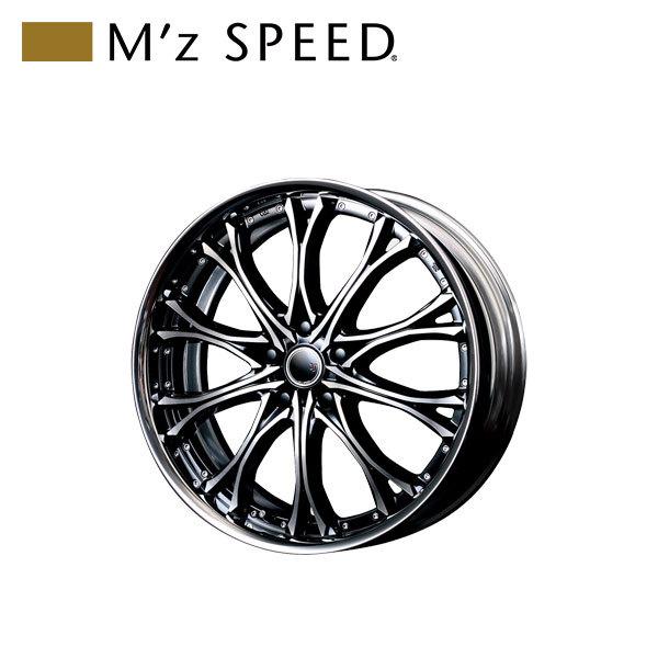 M'z SPEED JJ Chromo 21×10.5J PCD114.3 5H +38 ブラック/ポリッシュ