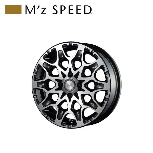 M'z SPEED J.694 15x5.0J PCD100 4H +45 ガラスブラック/ポリッシュ 15