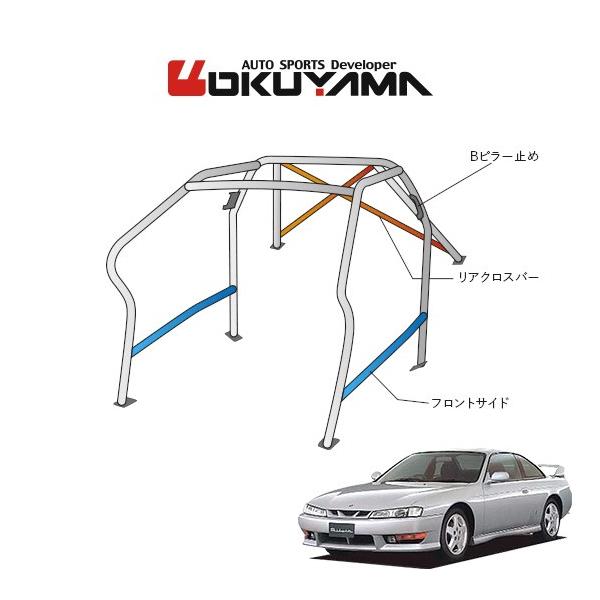日産 S14 シルビア用 7P ロールケージ ダッシュ逃げ 日産 S14 シルビア用 7P ロールケージ ダッシュ逃げ