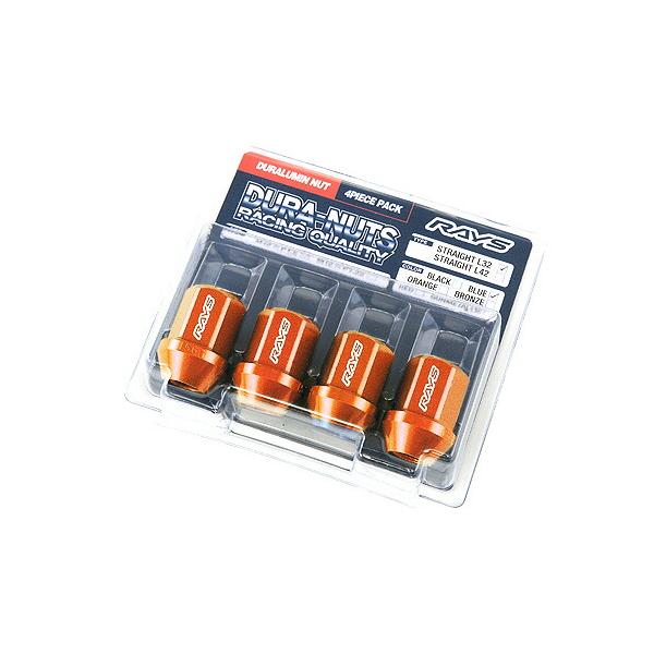 RAYS レイズ DURA-NUT ジュラナット M12×P1.5 L32 オレンジ 