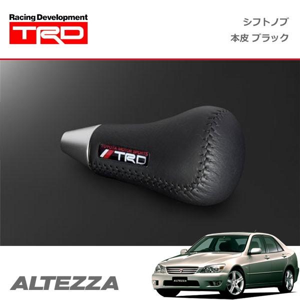 TRD シフトノブ(左右非対称) 本革 ブラック アルテッツァ TRD シフトノブ(左右非対称) 本革 ブラック アルテッツァ