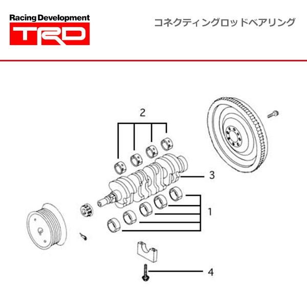 TRD コネクティングロッドベアリング クランクピン径φ42用 MR2 AW11 NA  