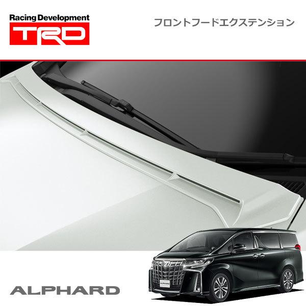 アルファード３０系　TRD フロントフードエクステンション　ブラック系 TRD フロントフードエクステンション 未塗装 アルファード AGH30W
