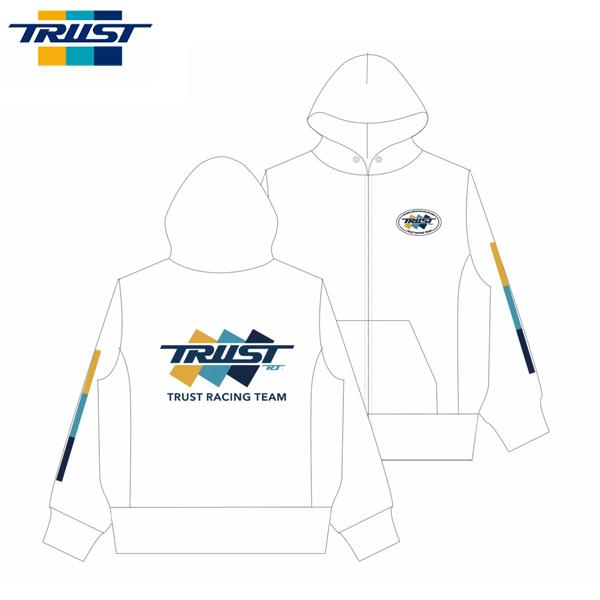 TRUST（トラスト） GReddy トラストレーシングチームパーカー ホワイト 