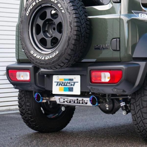 ハ*キ様 ジムニー　3BA-JB64W 社外マフラー　トラスト製 TRUST トラスト GReddy クロスエキゾースト G-STYLE マフラー ジムニー