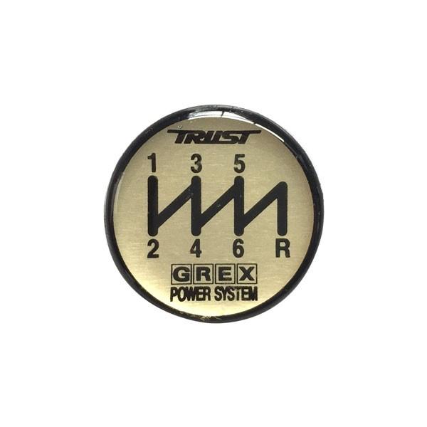 TRUST（トラスト） GREX シフトノブエンブレム 6速 (右下R) ホワイト