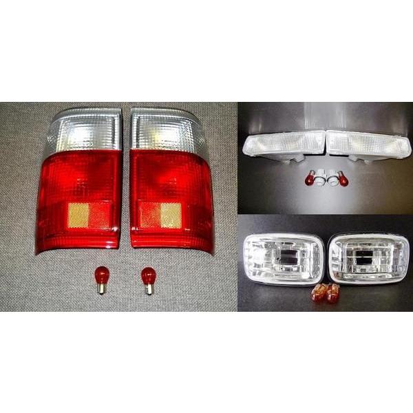 トヨタハイラックスサーフ 純正テールランプ 左右セット 赤/クリア DEPO 正規品 テールランプ テールライト 純正タイプ 左右セット