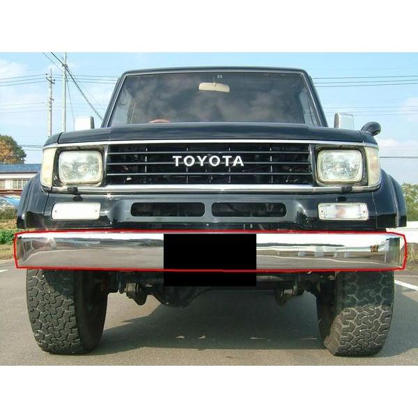 トヨタ ランクル 70 系 クロームメッキ フロントバンパー PZJ70V PZJ70