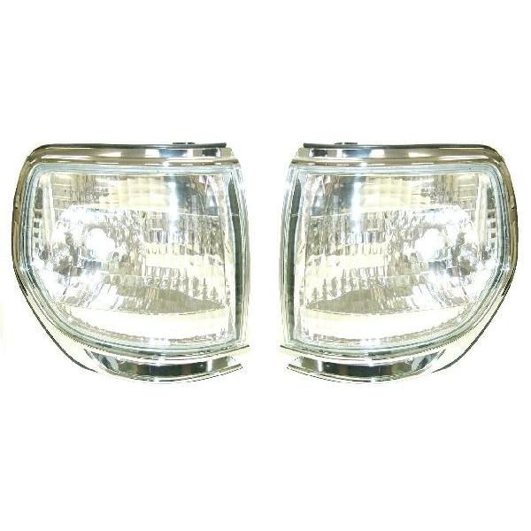 ランクル80　コーナーランプ　1台分 トヨタ ランクル 80 系 台湾製 クロームメッキ枠 クリスタル コーナー