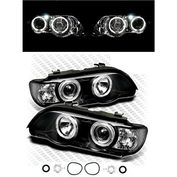 BMW X5 E53 インナーブラック LED イカリング ヘッドライト 日本光軸 