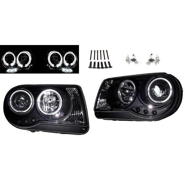 30ハリアーイカリングインナーブラックヘッドライト ACU/MCU/GSU 30系ハリアーAFS車用 ドレスアップヘッドライト