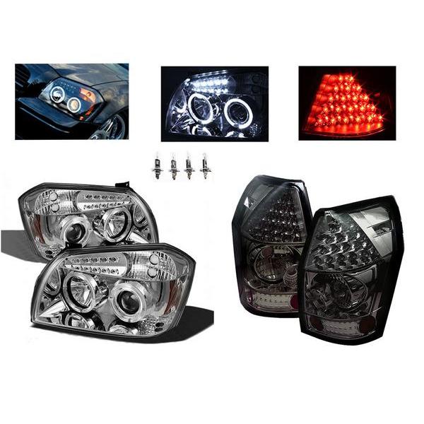 ダッジ マグナム メッキイカリング 日本光軸 ヘッドライト & テール