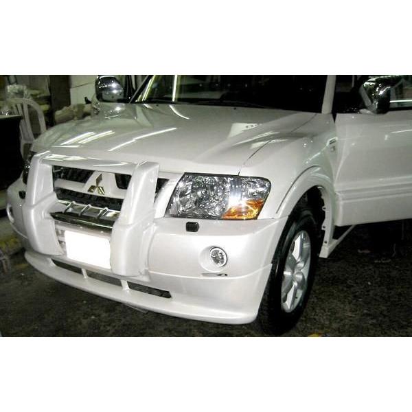 パジェロ　フロント　ハーフスポイラー　エアロ 三菱 パジェロ V70 フロントバンパースポイラー エアロ 02年9月-06年9