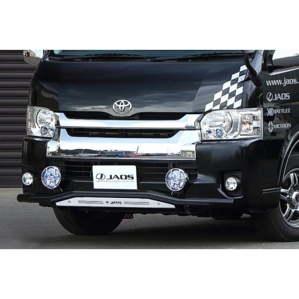 トヨタ ハイエース JAOS フロントバンパー　黒 JAOS フロントスキッドバー ブラック/ブラスト ワイド3型〜 ハイエース