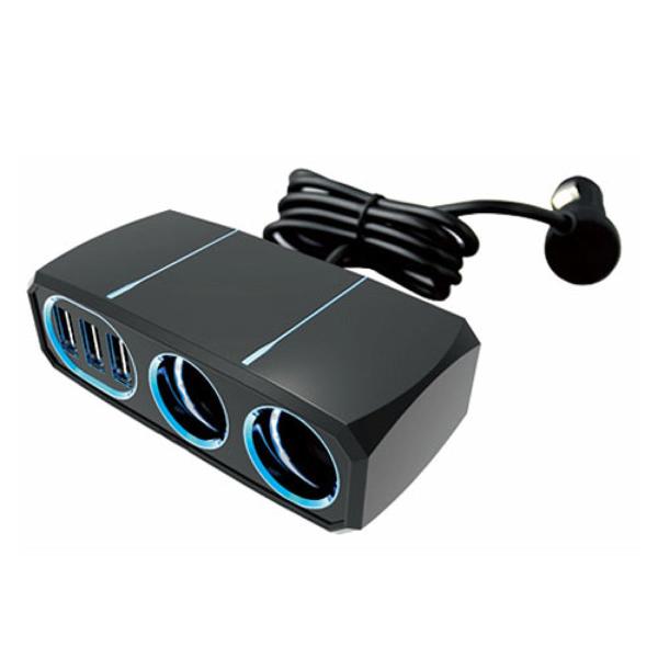 ⑦専用 Kashimura（カシムラ） 2連セパレートソケット 3リバーシブルUSB自動