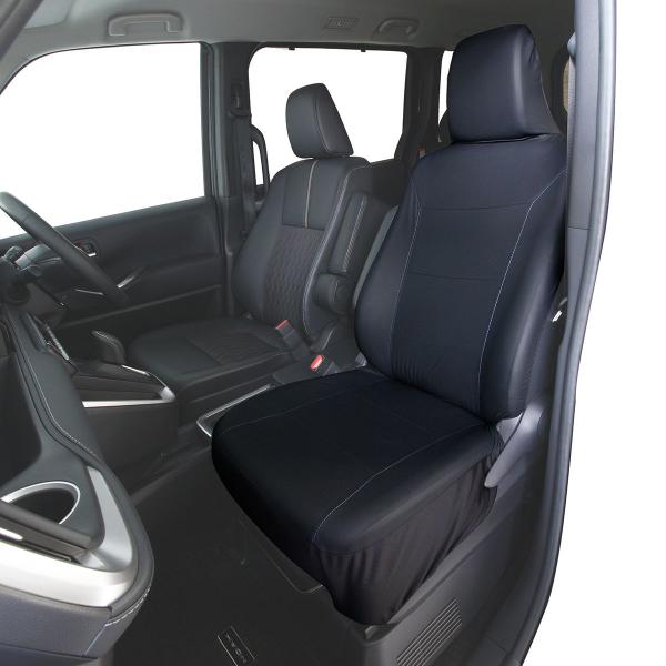 錦産業 ストレッチレザーステッチ NN-7677 前席用シートカバー ブル