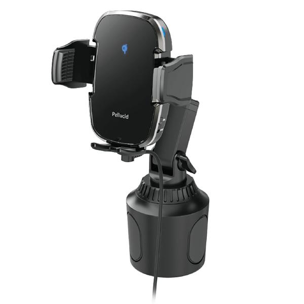 他サイト： Pellucid ペルシード ワイヤレス充電 自動開閉スマホホルダー ドリンクイン PPH2307 ブラックの商品画像